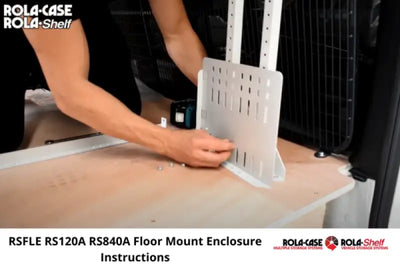 Floor mount enclosure assembly for RS840A Rolacase Storage Floor Enclosure 8-Series