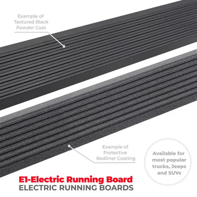 Running Board Textured Black; Aluminum; Lighted; Rocker Panel Mount - Truck & Automotive