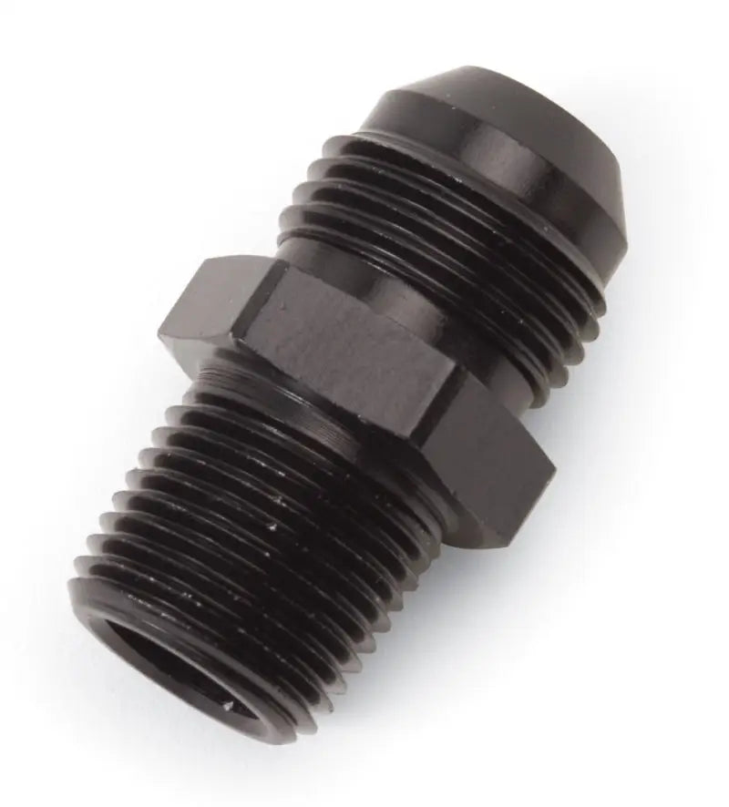 Russell Performance -8 AN to 3/8in NPT Straight Flare to Pipe (Black) - 660483