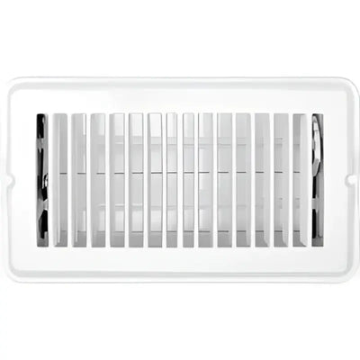 White metal RV vent register, 8x4 inches, with adjustable damper by RV Designer.