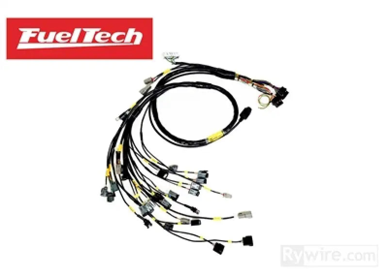Fueltech black yellow Honda B-Series engine harness with connectors