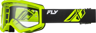 Focus Goggle Black/Hi Vis W/ Clear Lens - FLY RACING