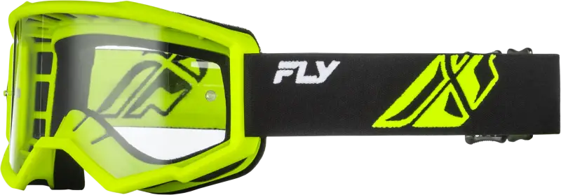 Focus Goggle Black/Hi Vis W/ Clear Lens - FLY RACING