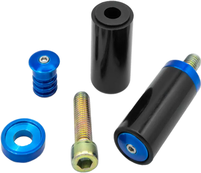 SANTORO FABWORX SF70004E Crash Bar Replacement Sliders in Chacho Blue for FLH/FLT Models - SANTORO FABWORX