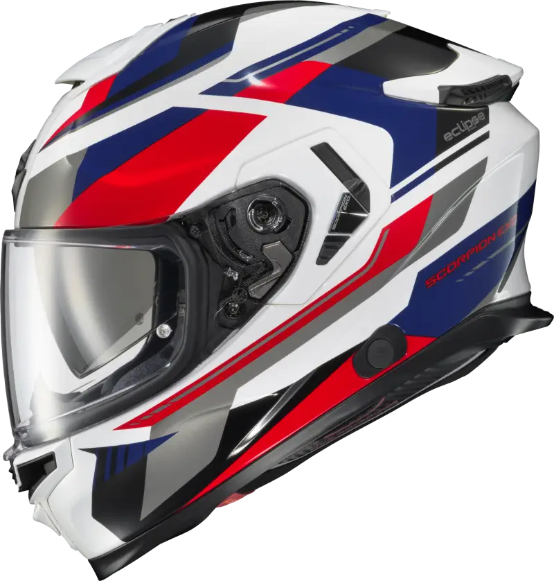 Exo Eclipse Full Face Helmet Lunar White/Red/Blue Sm - SCORPION EXO