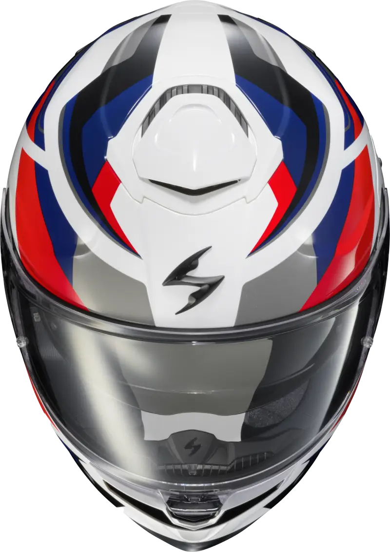 Exo Eclipse Full Face Helmet Lunar White/Red/Blue Sm - SCORPION EXO