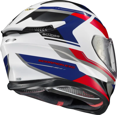 Exo Eclipse Full Face Helmet Lunar White/Red/Blue Md - SCORPION EXO