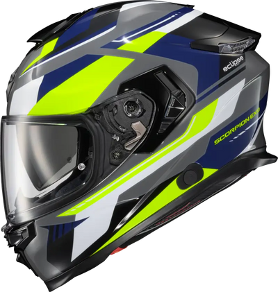 Exo Eclipse Full Face Helmet Lunar Grey/Hi Vis/Blue 2x - SCORPION EXO