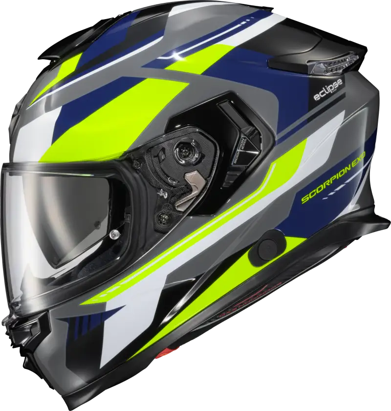 Exo Eclipse Full Face Helmet Lunar Grey/Hi Vis/Blue 2x - SCORPION EXO