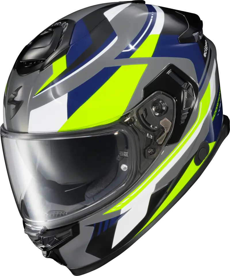 Exo Eclipse Full Face Helmet Lunar Grey/Hi Vis/Blue Sm - SCORPION EXO