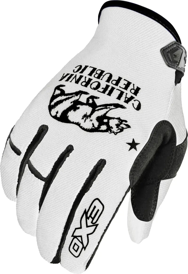 Moto Flex Gloves Golden State White/Black Xl - SCORPION EXO
