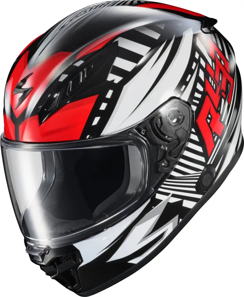 Exo R430 Full Face Helmet Head Trip Red Lg - SCORPION EXO