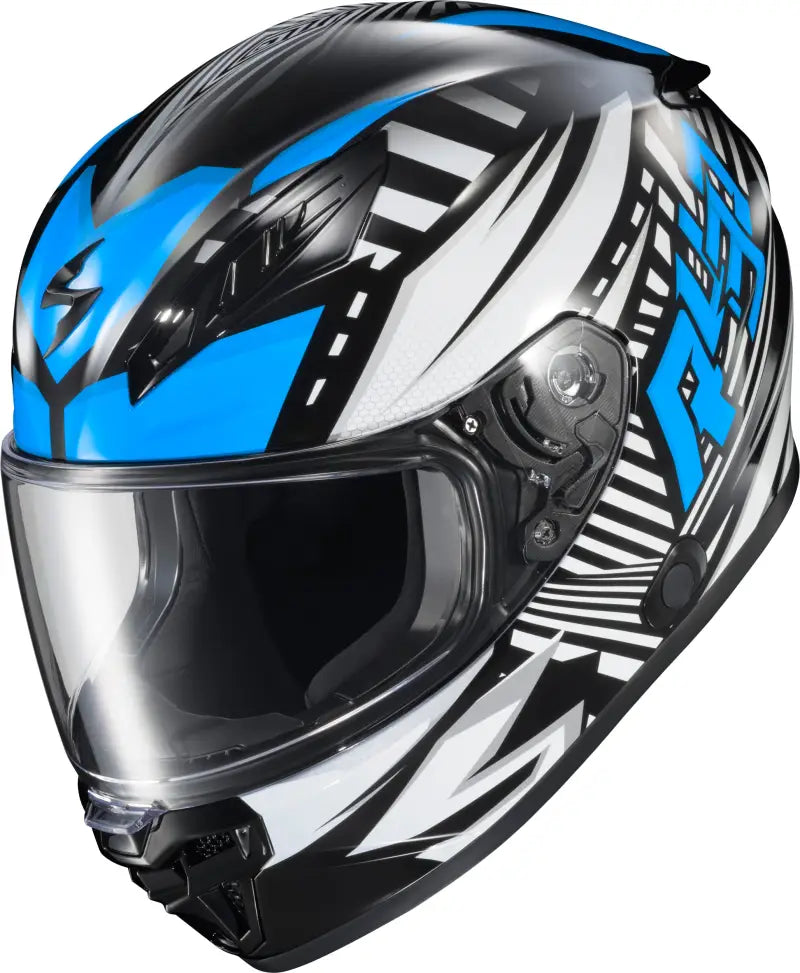 Exo R430 Full Face Helmet Head Trip Light Blue Sm - SCORPION EXO