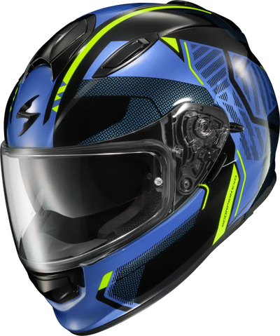 Ryzer Full Face Helmet Switch Blue/Hi Viz Md - SCORPION EXO