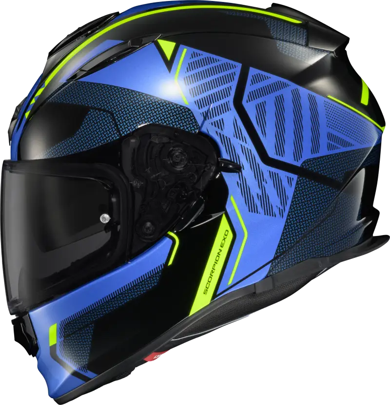 Ryzer Full Face Helmet Switch Blue/Hi Viz Sm - SCORPION EXO