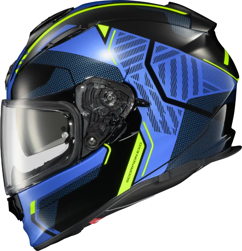 Ryzer Full Face Helmet Switch Blue/Hi Viz 2x - SCORPION EXO