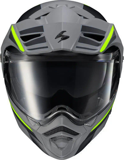Exo At960 Modular Helmet Monk Grey/Hi Viz 2x - SCORPION EXO