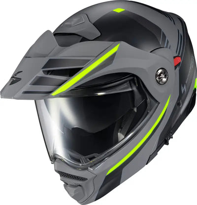 Exo At960 Modular Helmet Monk Grey/Hi Viz 2x - SCORPION EXO