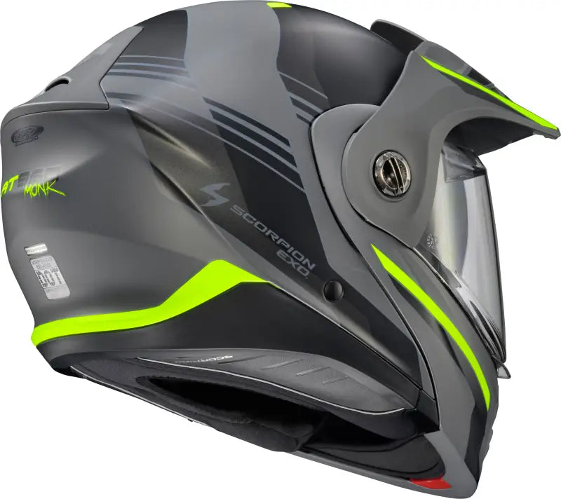Exo At960 Modular Helmet Monk Grey/Hi Viz Sm - SCORPION EXO