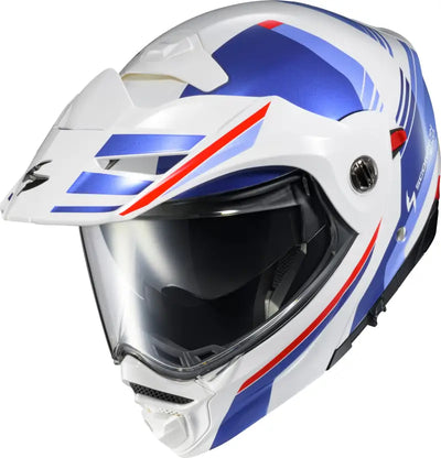 Exo At960 Modular Helmet Monk White/Blue 2x - SCORPION EXO