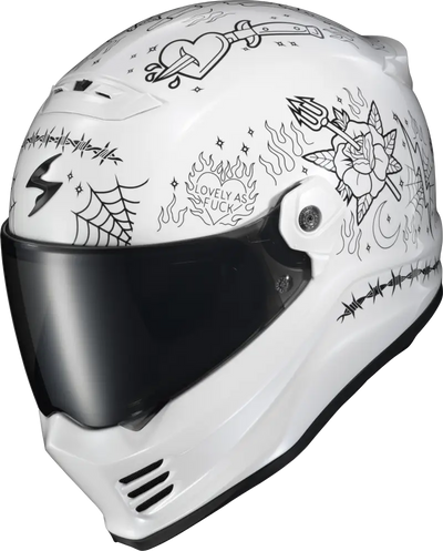 Covert Fx Full Face Helmet The Litas 2 White Lg - SCORPION EXO