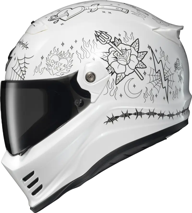Covert Fx Full Face Helmet The Litas 2 White Lg - SCORPION EXO