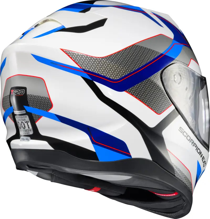 Exo T520 Full Face Helmet Zuse White/Blue Sm - SCORPION EXO