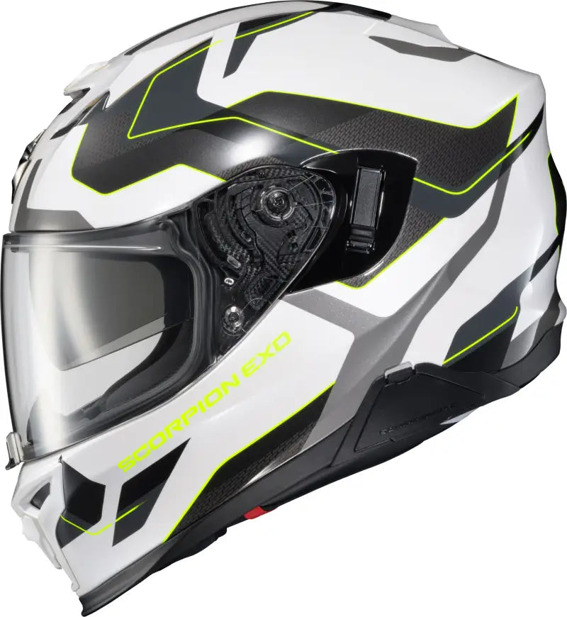 Exo T520 Full Face Helmet Zuse White/Hi Viz Sm - SCORPION EXO