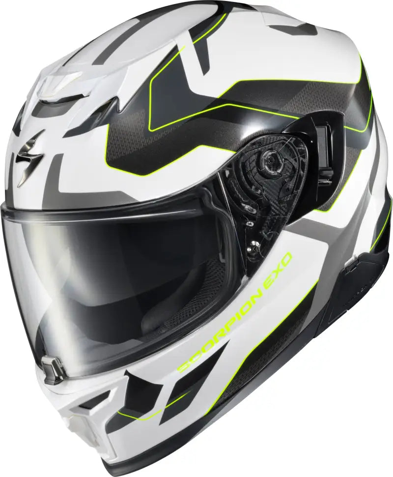 Exo T520 Full Face Helmet Zuse White/Hi Viz Sm - SCORPION EXO