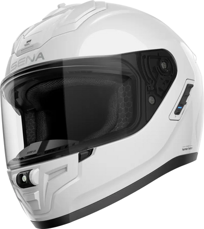 Phantom Ff Mesh Com Helmet Glossy White Lg - SENA