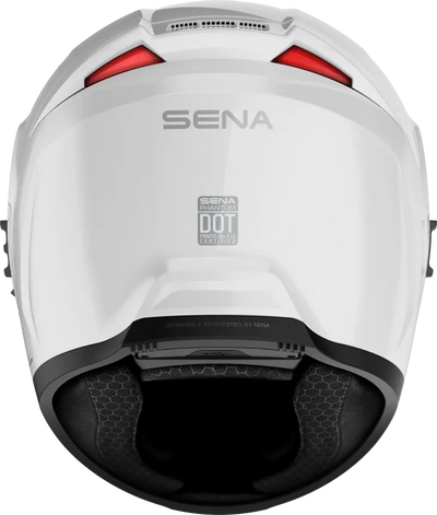 Phantom Ff Mesh Com Helmet Glossy White Sm - SENA