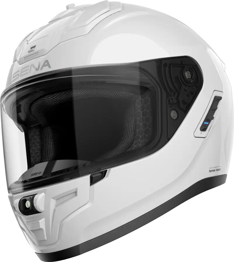 Phantom Ff Mesh Com Helmet Glossy White Md - SENA
