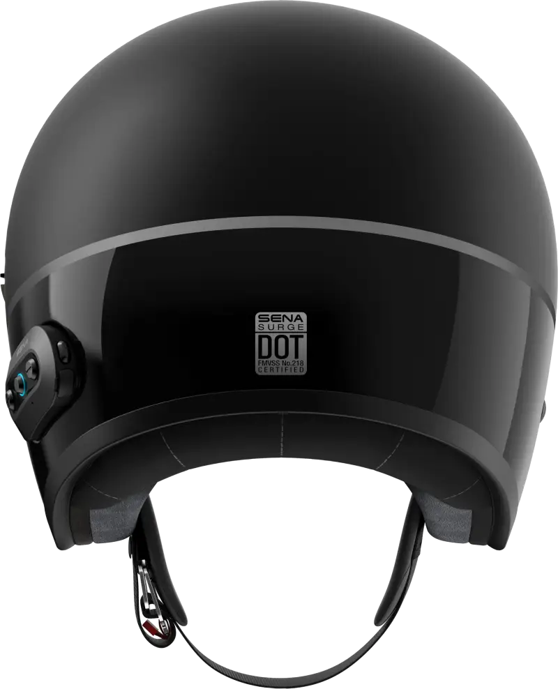 Surge Open Face Helmet W/Mesh Matte Black/Glossy Black Xl - SENA