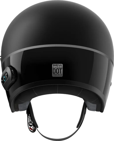 Surge Open Face Helmet W/Mesh Matte Black/Glossy Black Md - SENA