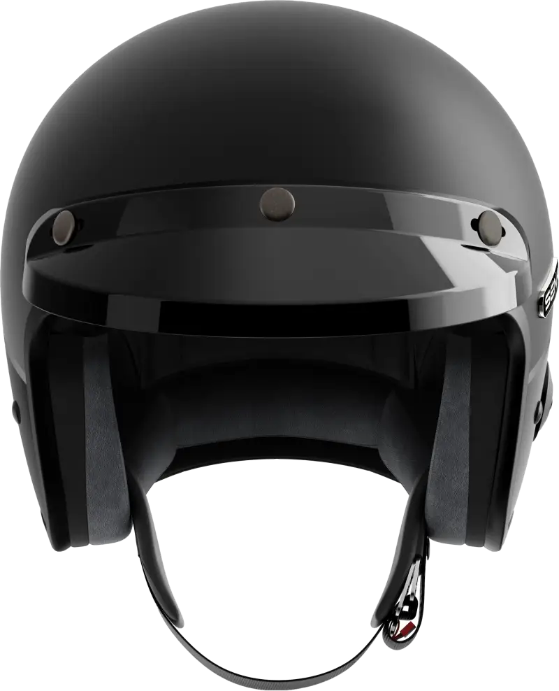 Surge Open Face Helmet W/Mesh Matte Black/Glossy Black 2x - SENA