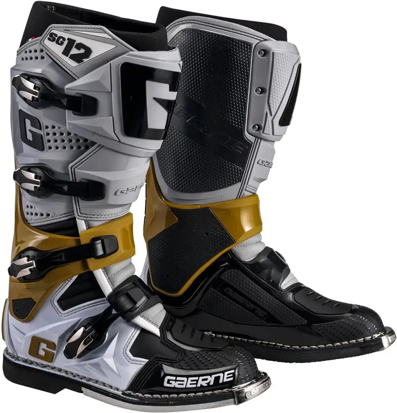 GAERNE Sg 12 Boots Grey/Magnesium/ White Sz 08 for Powersports