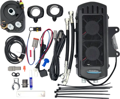 ULTRACOOL Side Mount Oil Cooler Tc Touring `09 16 Gloss Blk