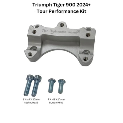 Handlebar Risers Silver Tri - HELIBARS