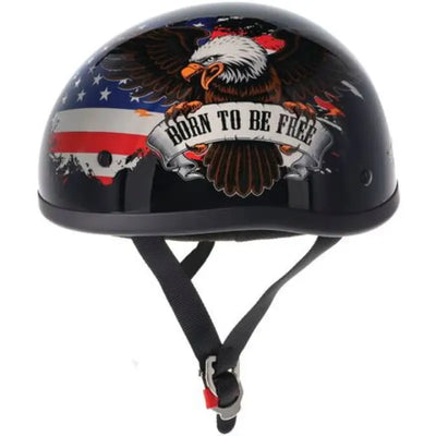 Motorcycle helmet with freedom eagle and American flag design from Skid Lids Freedom Eagles