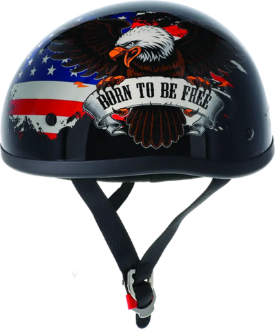 Motorcycle helmet with freedom eagle and American flag design by Skid Lids Freedom