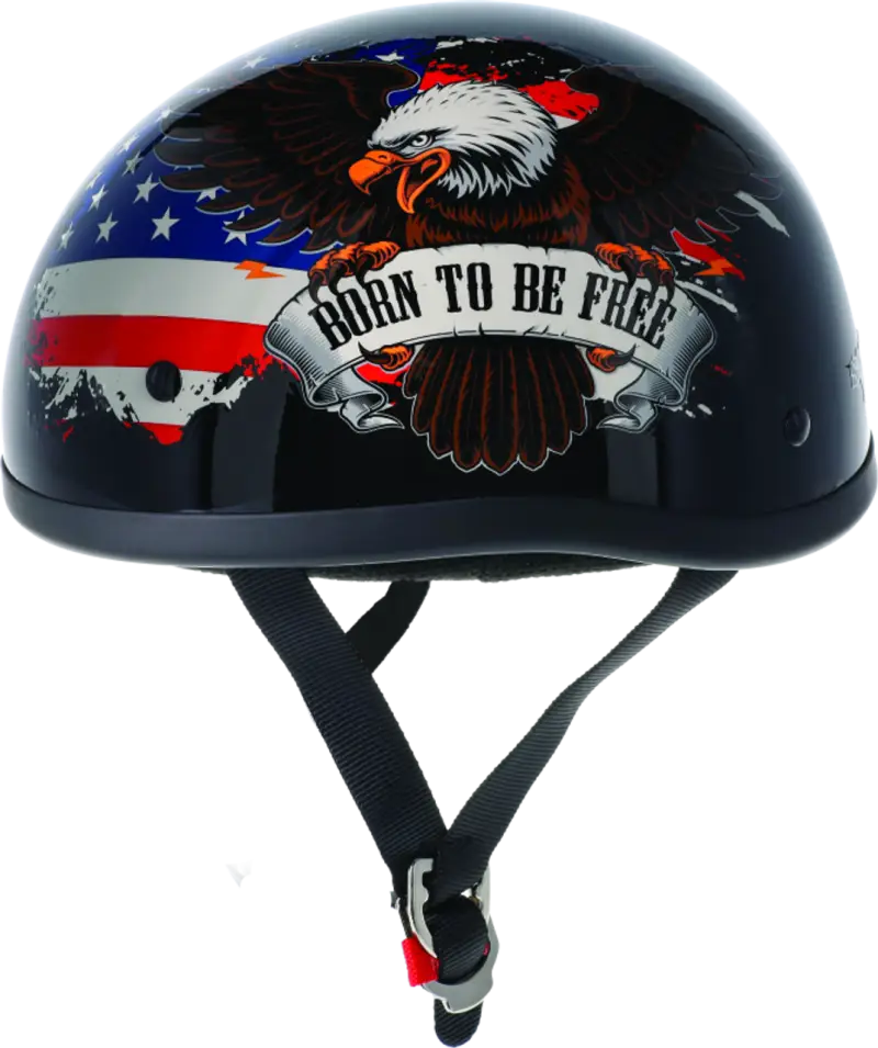 Motorcycle helmet with eagle and American flag design from Skid Lids Freedom Original series