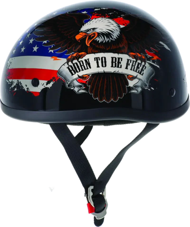Motorcycle helmet with eagle and American flag design from Skid Lids Freedom Original collection