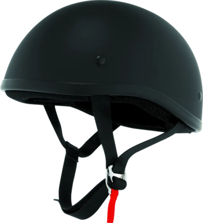 Matte black Skid Lids Original Helmet Flat Black 2XL, half-shell motorcycle helmet