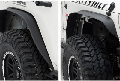 Black Smittybilt XRC Fender Flare Kit 4Pc for rugged off-road look