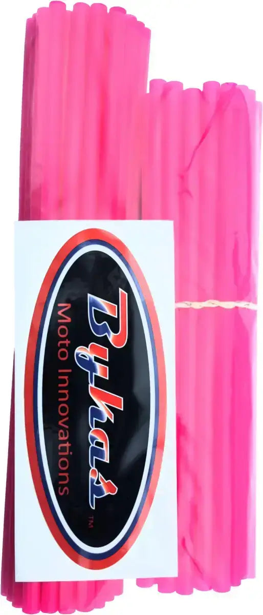 BYKAS Spoke Wraps Neon Pink 72/Pk 21"/19" for Powersports