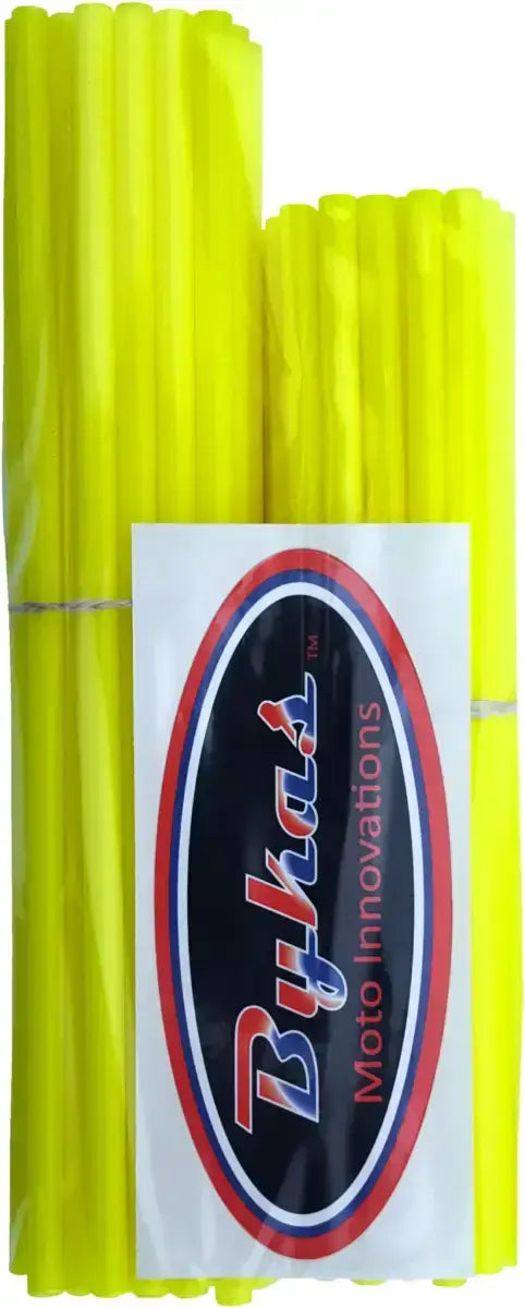 BYKAS Spoke Wraps Neon Yellow 72/Pk 21"/19" for Powersports