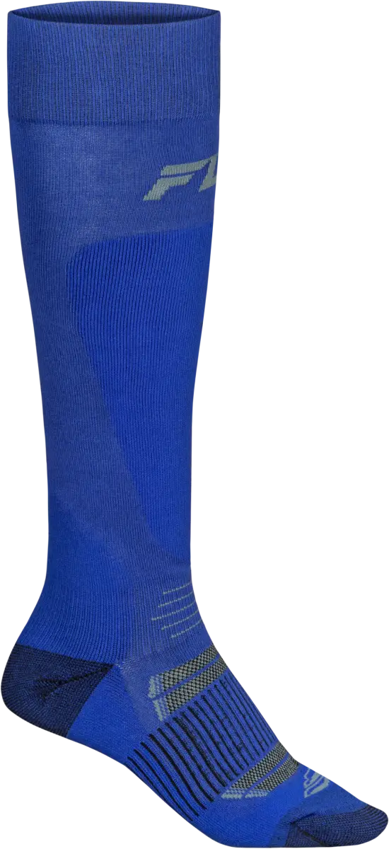 Snow Midweight Wool Sock Blue Sm/Md - FLY RACING