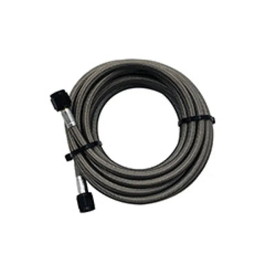 Snow Performance 15ft Braided Stainless Line (Black) w/ -4AN Fittings (15ft Only) 