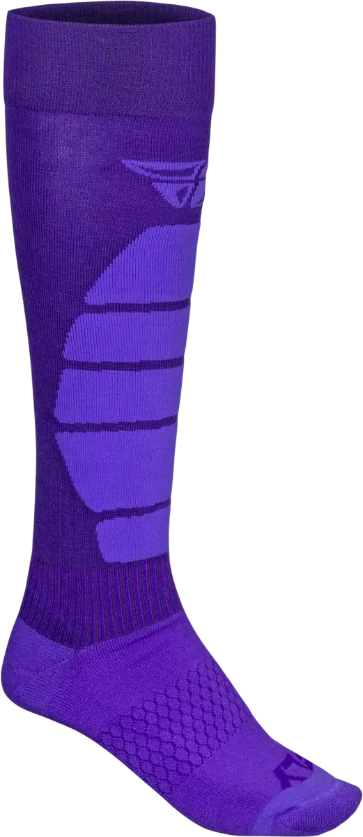 Snow Performance Coolmax Sock Purple Lg/Xl - FLY RACING