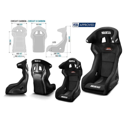Sparco Seat Circuit II Carbon Blk - 008011ZNR - Safety